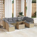 Tuin Sofa Set 10 st 9-Aantal zitplaatsen Beige en Licht Grijs