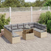 Tuin Sofa Set 10 st 9-Aantal zitplaatsen Beige en Licht Grijs