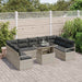 Tuin Sofa Set 10 st 9-Aantal zitplaatsen Lichtgrijs poly rattan