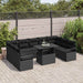 Tuin Sofa Set 10 st 9-Aantal zitplaatsen Zwart poly rattan