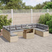 Tuin Sofa Set 11 st 10-Aantal zitplaatsen Beige en Licht Grijs