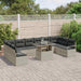 Tuin Sofa Set 11 st 10-Aantal zitplaatsen Lichtgrijs