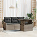 Tuin Sofa Set 5 st Grijs poly rattan