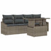 Tuin Sofa Set 5 st Grijs poly rattan