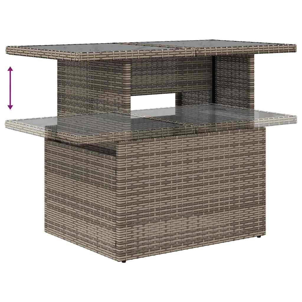 Tuin Sofa Set 5 st Grijs poly rattan