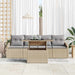 Tuin Sofa Set 5 st Beige en Licht Grijs poly rattan