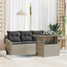 Tuin Sofa Set 5 st Lichtgrijs poly rattan