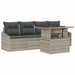 Tuin Sofa Set 5 st Lichtgrijs poly rattan