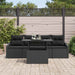 Tuin Sofa Set 5 st Zwart poly rattan