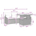 Tuin Sofa Set 5 st 4-Aantal zitplaatsen Bruin en Rood Poly riet
