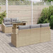 Tuin Sofa Set 6 st Beige en Licht Grijs poly rattan