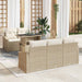 Tuin Sofa Set 6 st Beige en Crème poly rattan
