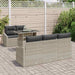 Tuin Sofa Set 6 st Lichtgrijs poly rattan