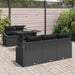 Tuin Sofa Set 6 st Zwart poly rattan