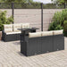 Tuin Sofa Set 7 st Zwart en Crème poly rattan