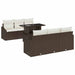 Tuin Sofa Set 7 st Bruin en Crème poly rattan