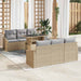 Tuin Sofa Set 7 st Beige en Licht Grijs poly rattan