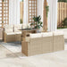Tuin Sofa Set 7 st Beige en Crème poly rattan