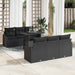 Tuin Sofa Set 7 st Zwart poly rattan