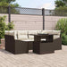 Tuin Sofa Set 7 st Bruin en Crème poly rattan