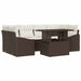 Tuin Sofa Set 7 st Bruin en Crème poly rattan