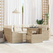 Tuin Sofa Set 7 st Beige en Crème poly rattan