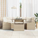 Tuin Sofa Set 7 st Beige en Crème poly rattan
