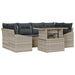Tuin Sofa Set 7 st Lichtgrijs poly rattan