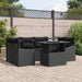 Tuin Sofa Set 7 st Zwart poly rattan