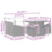 Tuin Sofa Set 7 st Bruin en Rood Poly riet