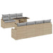 Tuin Sofa Set 8 st Beige en Licht Grijs poly rattan