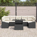 Tuin Sofa Set 8 st Zwart en Crème poly rattan