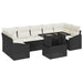 Tuin Sofa Set 8 st Zwart en Crème poly rattan