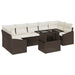 Tuin Sofa Set 8 st Bruin en Crème poly rattan