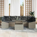 Tuin Sofa Set 8 st Lichtgrijs poly rattan