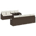 Tuin Sofa Set 7 st Bruin en Crème poly rattan