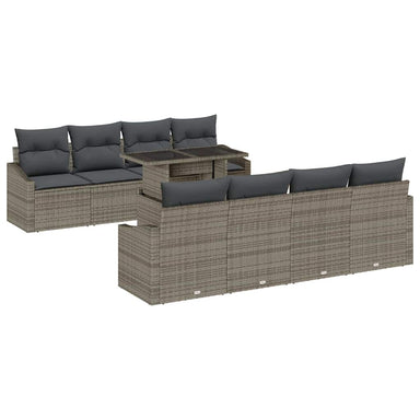 Tuin Sofa Set 7 st Grijs poly rattan