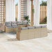 Tuin Sofa Set 7 st Beige en Licht Grijs poly rattan