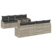 Tuin Sofa Set 7 st Lichtgrijs poly rattan