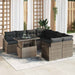 Tuin Sofa Set 9 st Grijs poly rattan