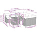 Tuin Sofa Set 9 st Beige en Licht Grijs poly rattan