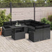 Tuin Sofa Set 9 st Zwart poly rattan