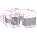 Tuin Sofa Set 9 st Bruin en Rood poly rattan