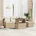 Tuin Sofa Set 6 st Beige en Crème poly rattan