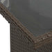 Tuin Sofa Set 6 st Bruin en Rood poly rattan