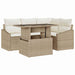 Tuin Sofa Set 5 st Beige en Crème poly rattan