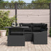 Tuin Sofa Set 5 st Zwart poly rattan