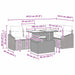 Tuin Sofa Set 6 st Beige en Crème poly rattan