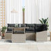Tuin Sofa Set 6 st Lichtgrijs poly rattan
