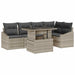 Tuin Sofa Set 6 st Lichtgrijs poly rattan